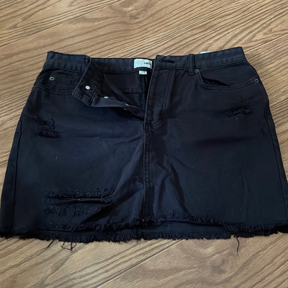 Black ripped skirt